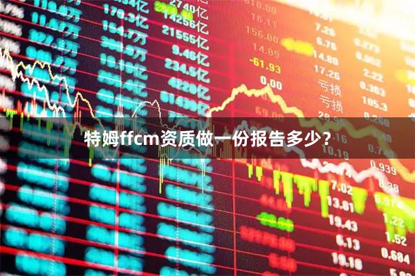 特姆ffcm资质做一份报告多少？